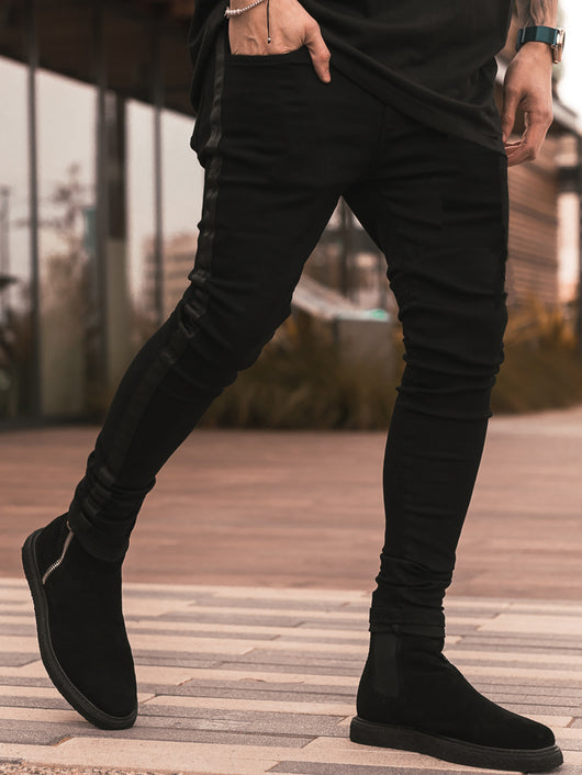 Pantalón Vaquero Negro Slim Fit Cintura Alta Rotos - Image 18