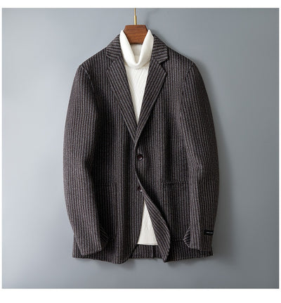 Blazer Reversible de Lana a Rayas para Hombre - Image 9