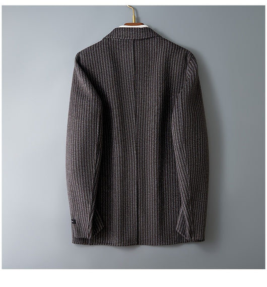 Blazer Reversible de Lana a Rayas para Hombre - Image 10
