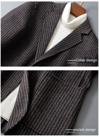 Blazer Reversible de Lana a Rayas para Hombre - Image 11