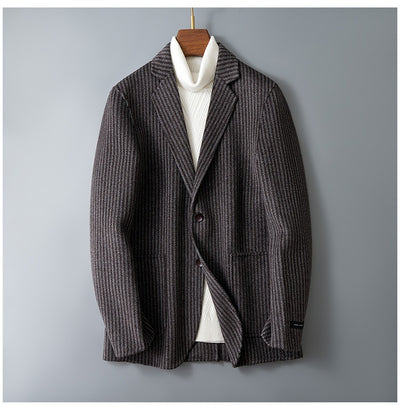 Blazer Reversible de Lana a Rayas para Hombre - Image 13