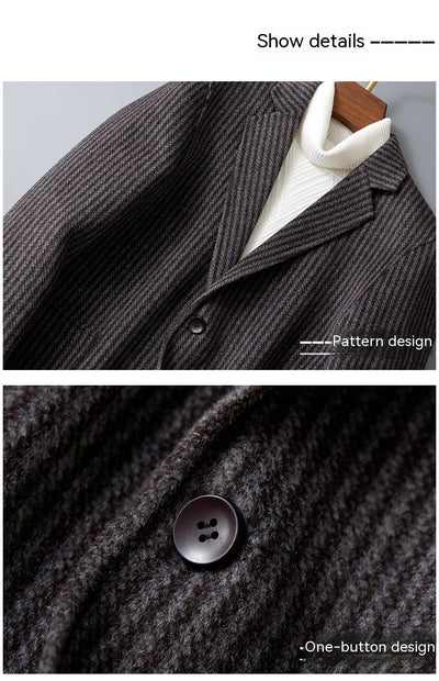 Blazer Reversible de Lana a Rayas para Hombre - Image 16