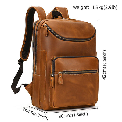 Mochila de Cuero Vintage para Hombre - Piel de Res Auténtica - Image 26
