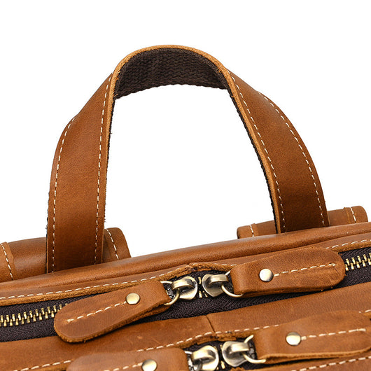 Mochila de Cuero Vintage para Hombre - Piel de Res Auténtica - Image 45