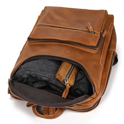Mochila de Cuero Vintage para Hombre - Piel de Res Auténtica - Image 46