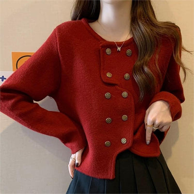 Cardigan Corto de Punto Clásico Estilo Francés Elegante - Image 17