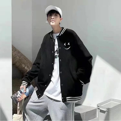 Chaqueta Beisbolera Suelta Estilo Hong Kong - Abrigo de Moda Otoño Invierno - Image 9