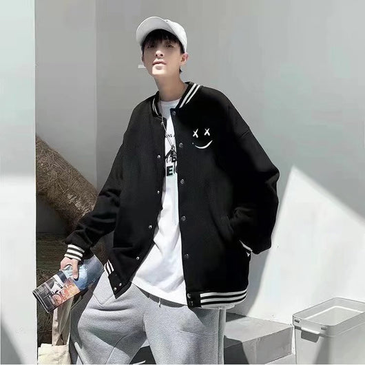 Chaqueta Beisbolera Suelta Estilo Hong Kong - Abrigo de Moda Otoño Invierno - Image 9