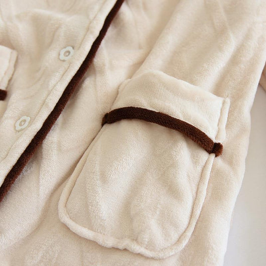 Pijamas de Franela para Parejas Otoño e Invierno - Image 10