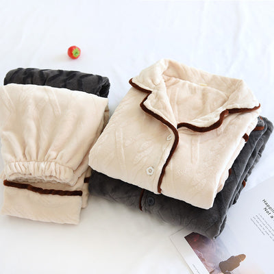 Pijamas de Franela para Parejas Otoño e Invierno - Image 17