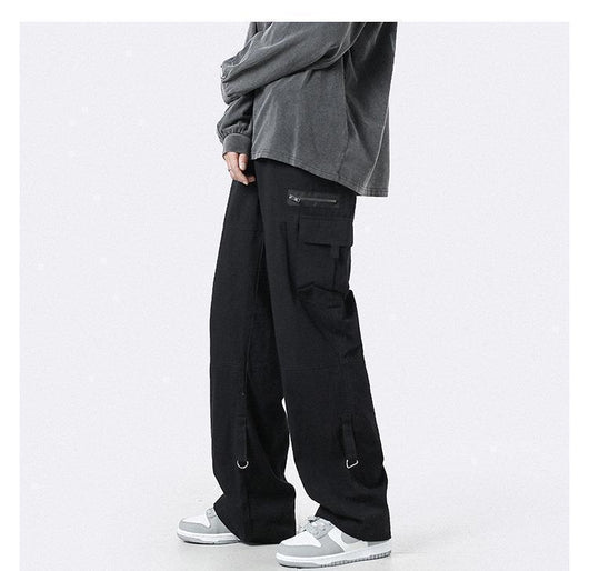Pantalón Cargo Verde Claro de Bolsillos Múltiples Corte Recto Holgado - Image 12