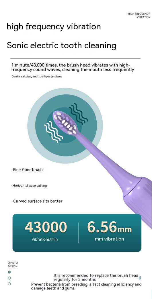 Cepillo de Dientes Eléctrico con Suspensión Magnética y Carga USB Nivel 7 Impermeable - Image 24
