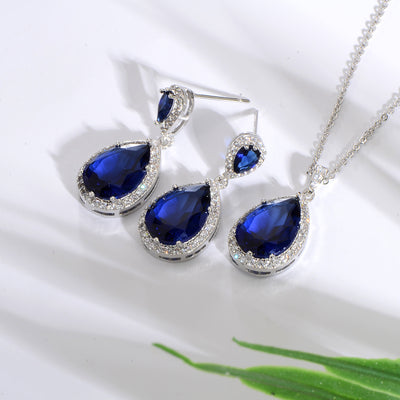 Conjunto de Collar y Aretes de Circonita Brillante para Novia - Joyería Elegante y Minimalista - Image 17