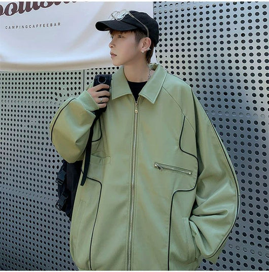 Abrigo de Cuero para Hombre Primavera y Otoño - Image 37