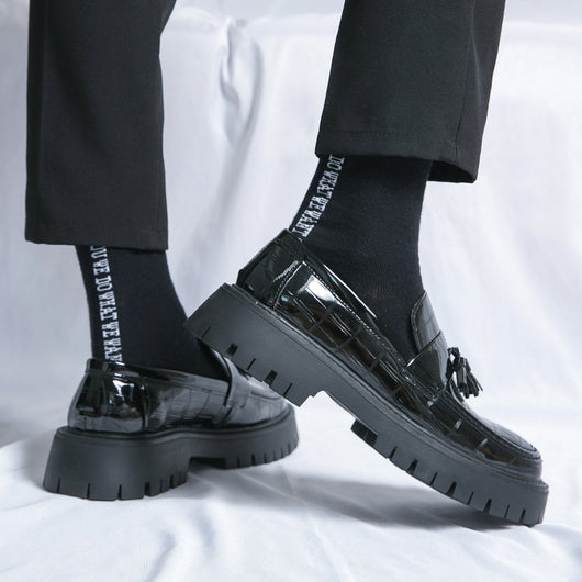 Zapatos de Cuero para Hombre con Plataforma en Punta - Image 8