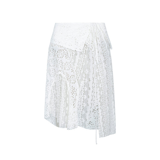 Falda Romántica Blanca Street Style - Image 12