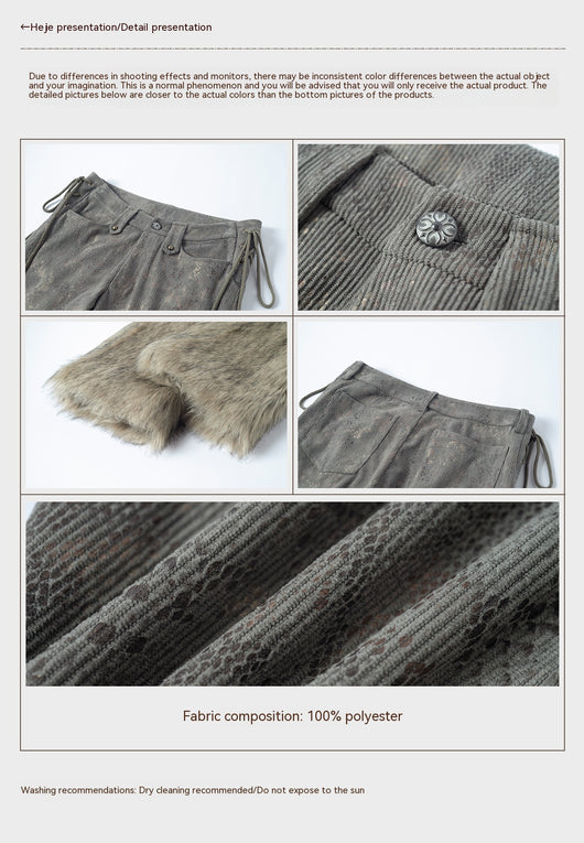 Pantalones Capri Patchwork de Piel Sintética - Image 10