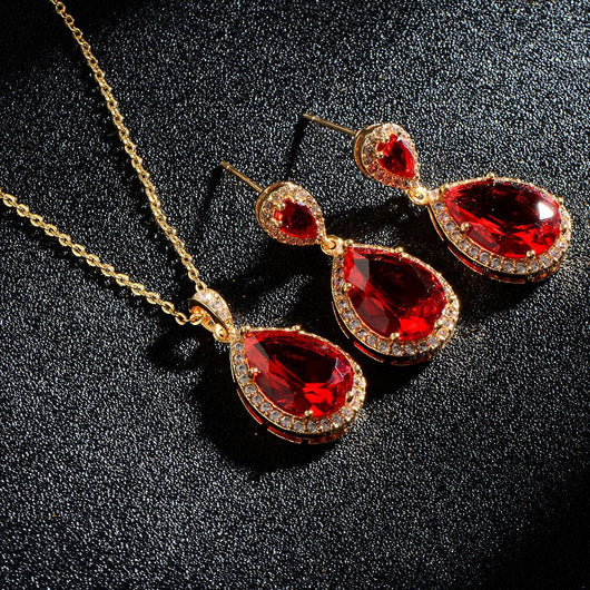 Conjunto de Collar y Aretes de Circonita Brillante para Novia - Joyería Elegante y Minimalista - Image 32