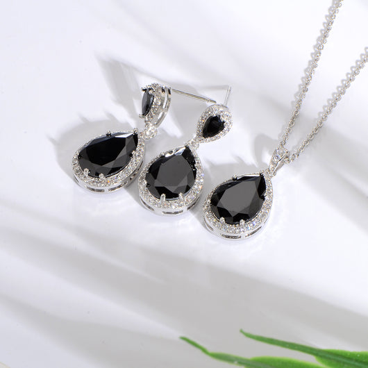 Conjunto de Collar y Aretes de Circonita Brillante para Novia - Joyería Elegante y Minimalista - Image 36