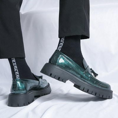 Zapatos de Cuero para Hombre con Plataforma en Punta - Image 17