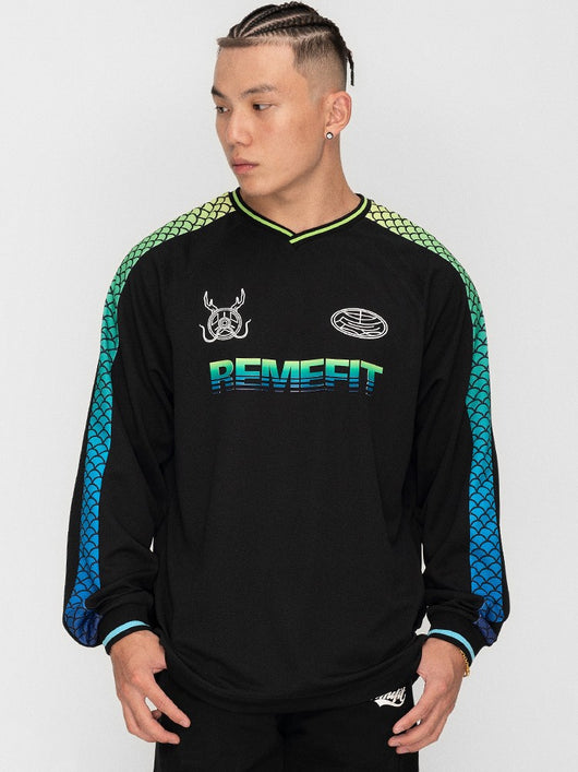 Camiseta Deportiva de Manga Larga Bicolor para Parejas - Secado Rápido - Image 8