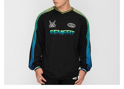 Camiseta Deportiva de Manga Larga Bicolor para Parejas - Secado Rápido - Image 10