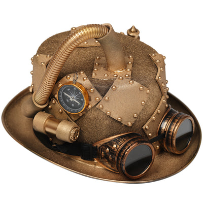 Sombrero Steampunk con Gafas y Brújula Gótica - Image 7
