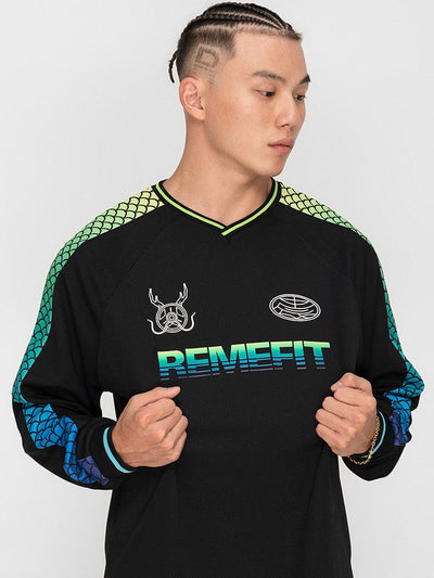 Camiseta Deportiva de Manga Larga Bicolor para Parejas - Secado Rápido - Image 17