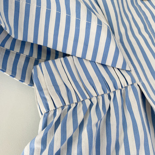 Vestido Camisero Retro Marinero con Cuello V y Rayas Desestructuradas - Image 25