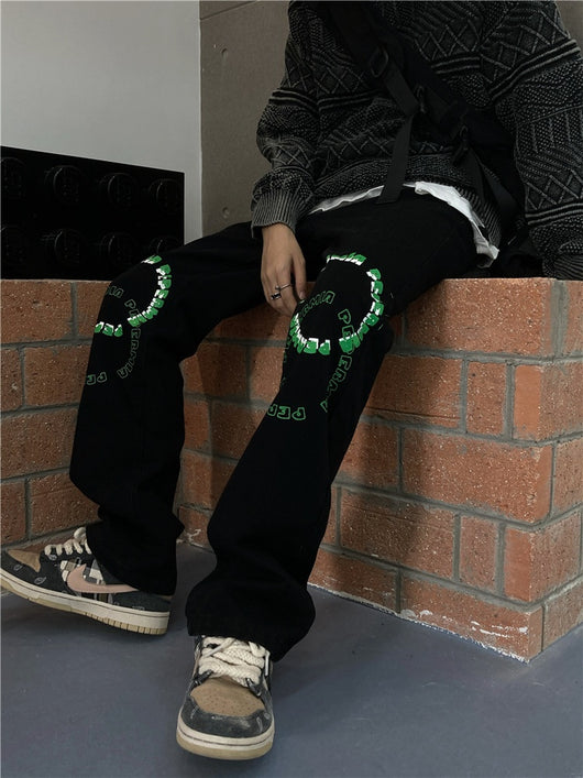Pantalones Jeans Hombre Rectos Sueltos Pierna Ancha - Image 28