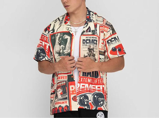 Playera Retro Fitness Cuello Alto Transpirable - Manga Corta Primavera Verano - Image 13