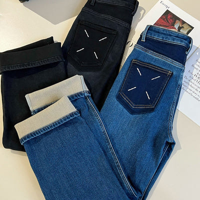 Jeans Vintage Artesanales con Bordado y Lavado Cálido - Image 17