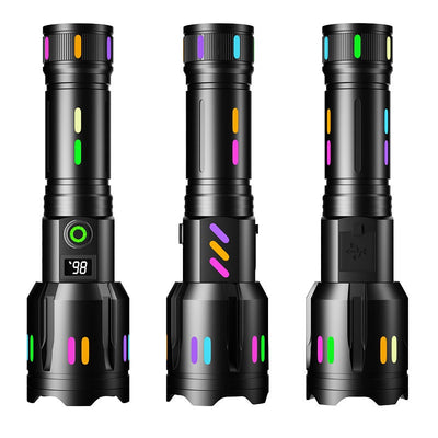 Linterna LED Potente con Zoom, Carga USB Type-C y Pantalla Digital - Image 15