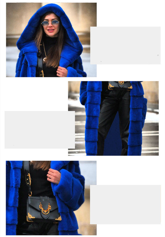 Chaqueta de Algodón con Capucha y Pelaje Sintético Engrosado - Image 9