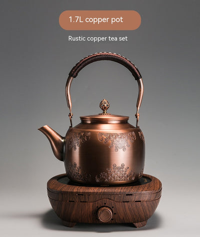 Tetera Antigua de Cobre con Mecanismo Manual para Hervir Agua - Image 26
