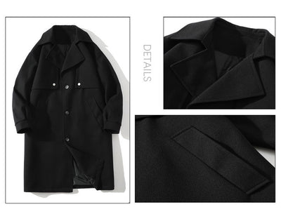 Abrigo de Lana Clásico Estilo Británico para Hombre - Image 16