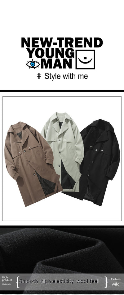 Abrigo de Lana Clásico Estilo Británico para Hombre - Image 18
