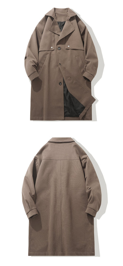 Abrigo de Lana Clásico Estilo Británico para Hombre - Image 20