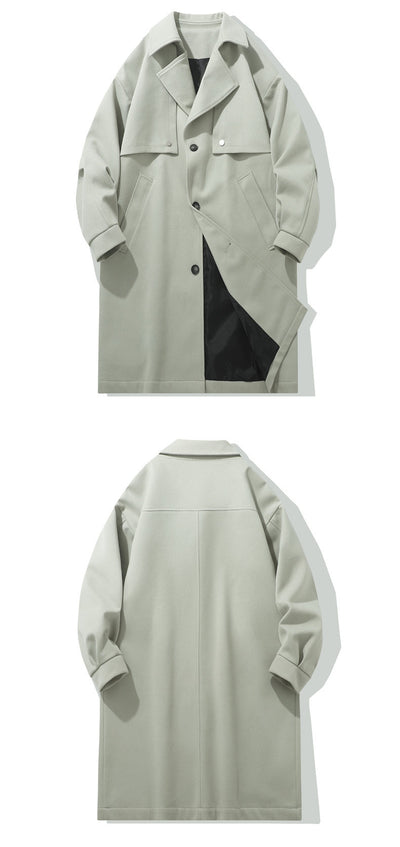 Abrigo de Lana Clásico Estilo Británico para Hombre - Image 21