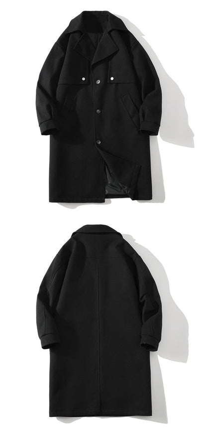 Abrigo de Lana Clásico Estilo Británico para Hombre - Image 22