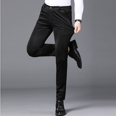 Pantalones Elásticos de Vestir Casual para Hombre Adulto - Corte Recto Suelto - Image 28