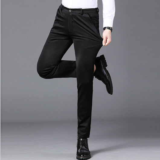 Pantalones Elásticos de Vestir Casual para Hombre Adulto - Corte Recto Suelto - Image 28