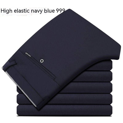 Pantalones Elásticos de Vestir Casual para Hombre Adulto - Corte Recto Suelto - Image 29