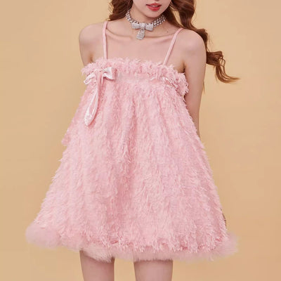 Vestido Infantil Princesa con Moño y Plumas - Falda Tul Esponjosa - Image 8