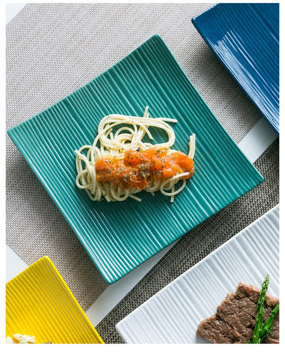 Plato de Cerámica Estilo Nórdico para Carne y Cena - Image 32