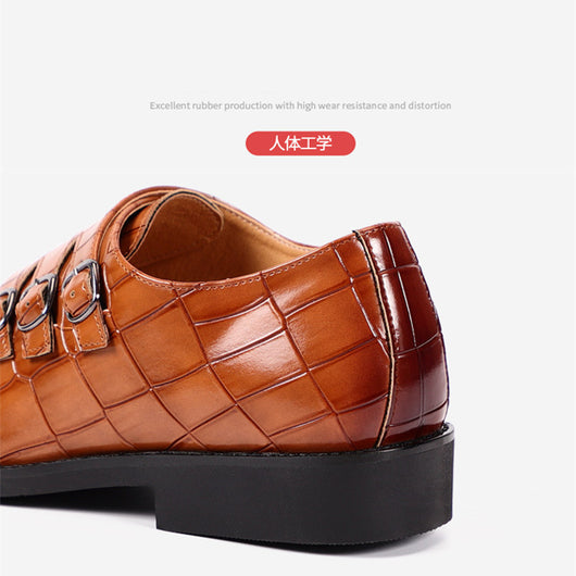 Zapatos de Cuero Ejecutivos Transpirables Talla Grande Hombre - Image 14
