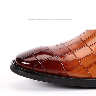 Zapatos de Cuero Ejecutivos Transpirables Talla Grande Hombre - Image 17