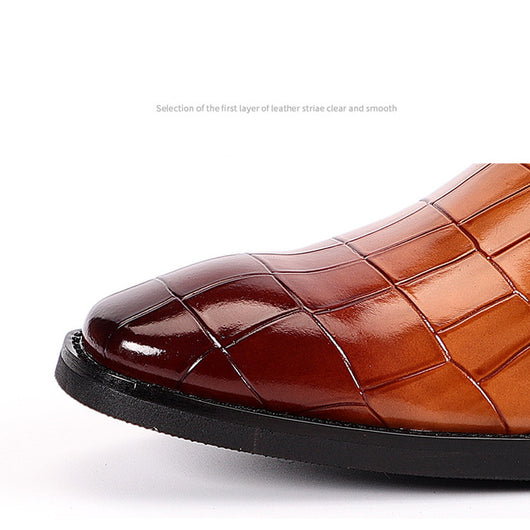Zapatos de Cuero Ejecutivos Transpirables Talla Grande Hombre - Image 17