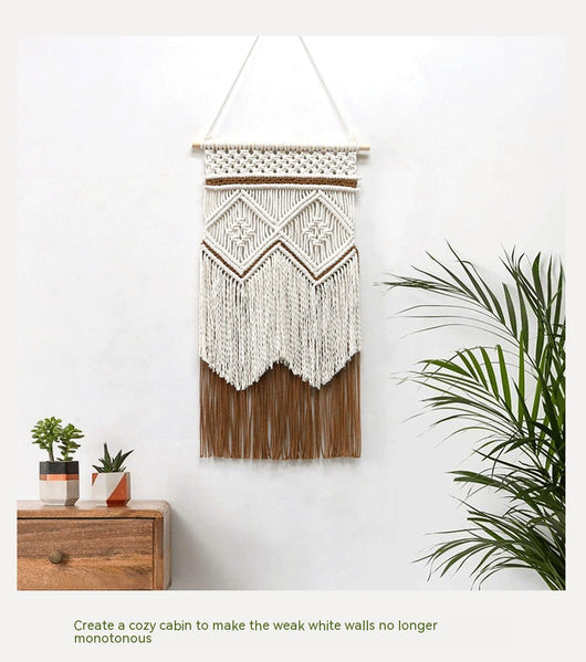 Tapiz Tejido a Mano con Borlas de Algodón para Pared - Image 12