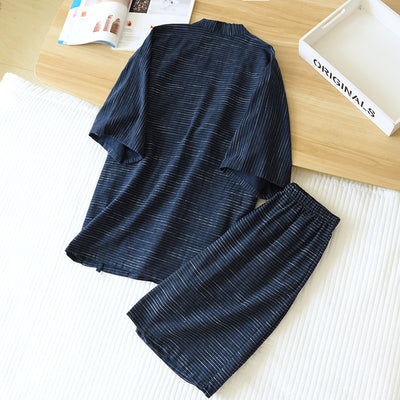 Pijama Kimono de Algodón para Hombre - Bata Ligera Tallas Grandes Verano - Image 29